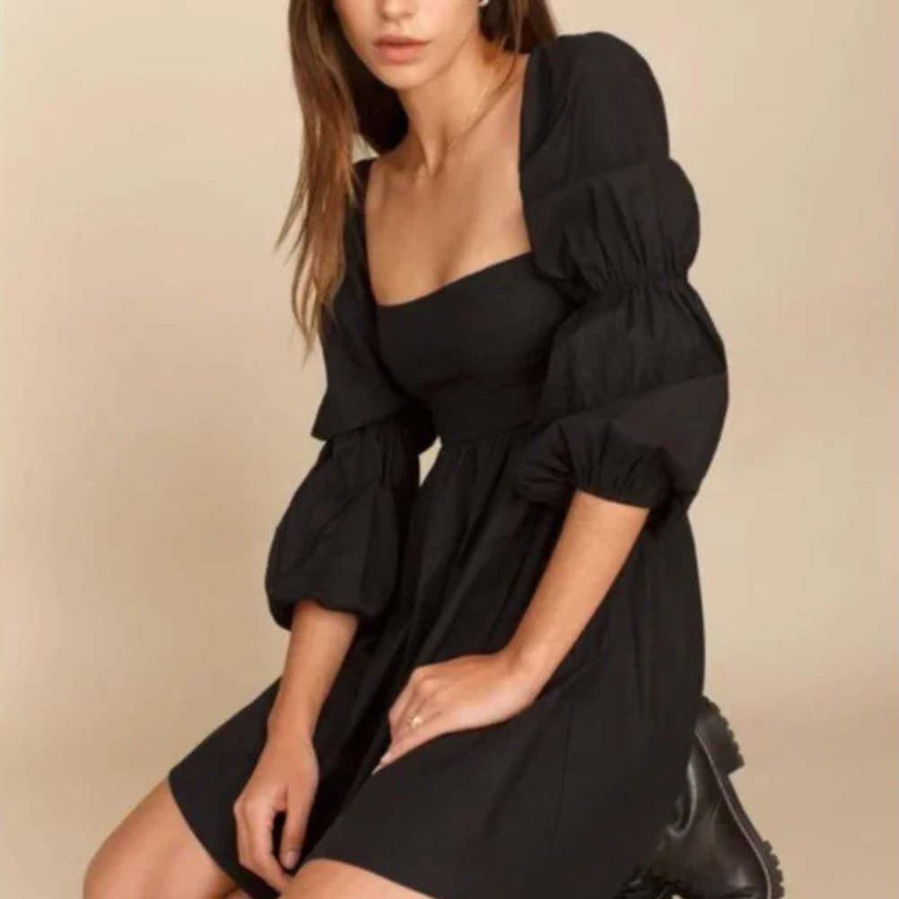 Reformation Michaela Dress - Black NWOT Size 6